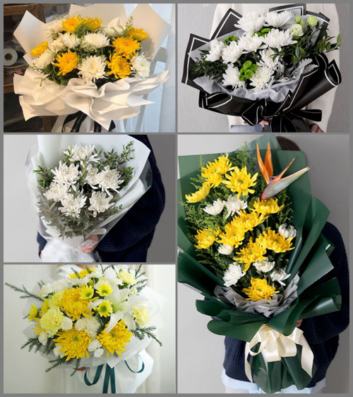 山东莱芜莱城区牛泉镇东泉河村白事花束代送